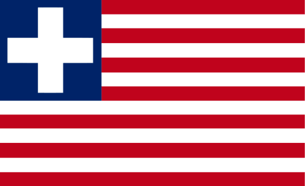 Флаг Либерии 1827-1847 годы