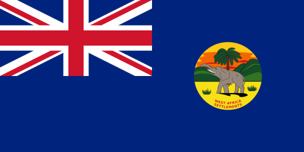 Флаг Гамбии с 1870 по 1889 годы