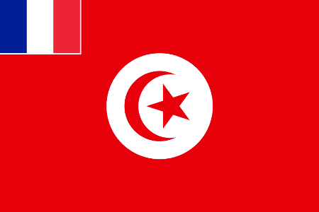 Флаг Туниса как колонии Франции