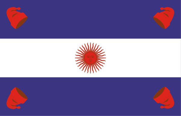 Флаг Аргентинской Федерации 1850 года