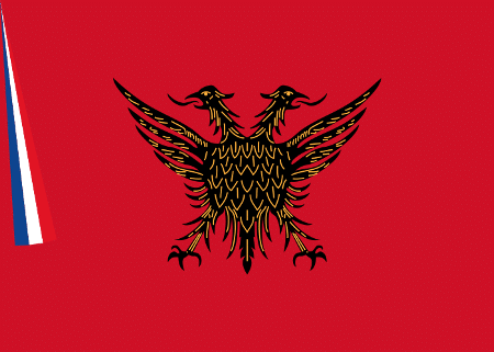 Флаг Албании под окупацией Франции